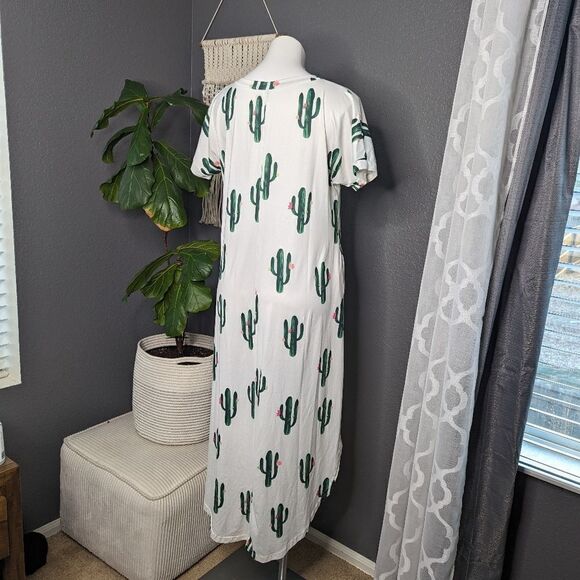 Cactus Maxi T-shirt Dress Small - Picture 2 of 6